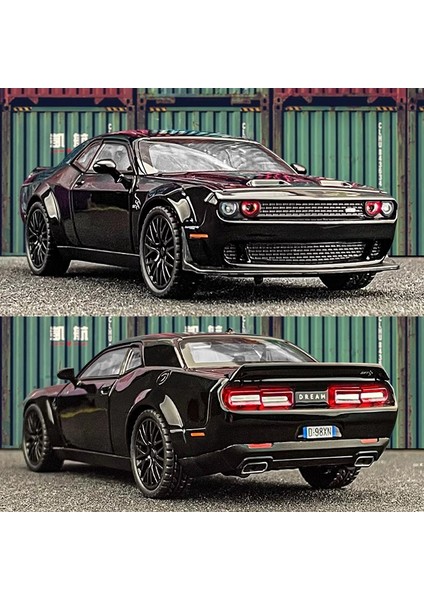 Dodge Challenger Hellcat Srt Ram Trx Pikap Model Araba Metal Döküm Araç Ses ve Işık Minyatür Oyuncak Araba Erkekler Için (Yurt Dışından)