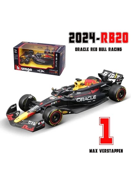 Bburago 1:43 F1 Red Bull Racing Tag Heuer RB20 2024 # 1. Verstappen # 11 Perez Alaşım Araba Döküm Model Oyuncak Koleksiyon SF24 (Yurt Dışından)
