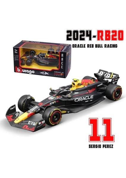 Bburago 1:43 F1 Red Bull Racing Tag Heuer RB20 2024 # 1. Verstappen # 11 Perez Alaşım Araba Döküm Model Oyuncak Koleksiyon SF24 (Yurt Dışından)