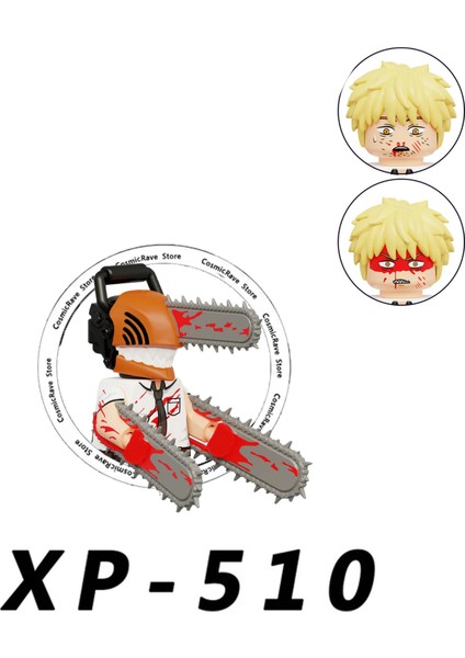 Testere Adam Denji ve Pochita Yapı Taşları Model Seti - Katana ile Mafsallı Anime Figürü Stem Koleksiyonluk WM6159/KT1067 (Yurt Dışından)