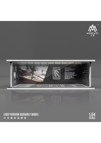 Timemicro + Morart 1:64 Ölçekli Diorama Araba Garaj Modeli Montaj LED Aydınlatma Otopark Zemin Ekran Sahne Modeli (Yurt Dışından)