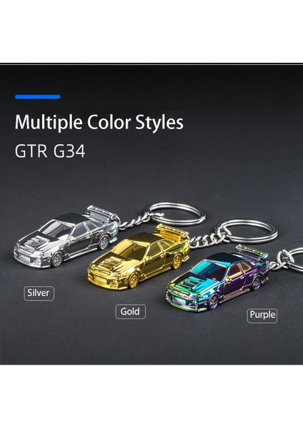 1:64 Gtr R34 Audi Rs7 Elektrolizle Alaşım Oyuncaklar Model Araba Anahtarlık Döküm Metal Zarif Sprey Boyama Kolye Süs (Yurt Dışından) fırsatları