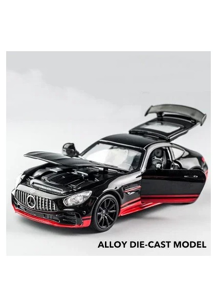 Mercedes Benz Gtr Amg Spor Araba Döküm Metal Alaşım Model Araba Ses Işığı Geri Çekin Koleksiyon Oyuncak (Yurt Dışından)
