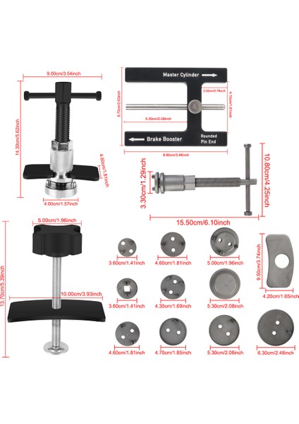 1/12/13 Adet Araba Disk Fren Pompası Kaliper Kaldırma 10 Pistonlu Adaptör Kompresörü Seti Geri Sarma Arka Fren Tamir Araçları Oto Aksesuarları (Yurt Dışından) modelleri
