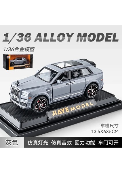 Rolls Culcullinan Yüksek Simülasyon Diecast Metal Alaşım Model Araba Ses Işık Geri Çekin Koleksiyonu Lar Oyuncak (Yurt Dışından)