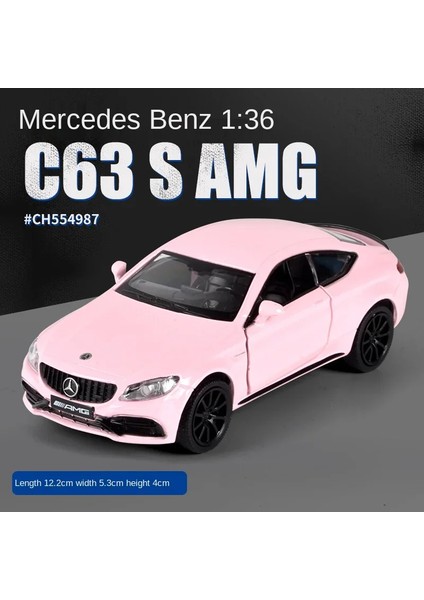Pembe Benz Döküm Alaşım Model Araba Aydınlatma ve Müzik Simülasyon Araba Koleksiyonu Modeli Bir Kız Oyuncak Hediye Sunar (Yurt Dışından)