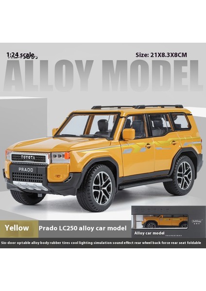 Toyota Land Cruiser Prado 2025 Off Road Araç Alaşım Pres Döküm Model Araba Ses ve Işık Hobi Koleksiyon Lar Için (Yurt Dışından)