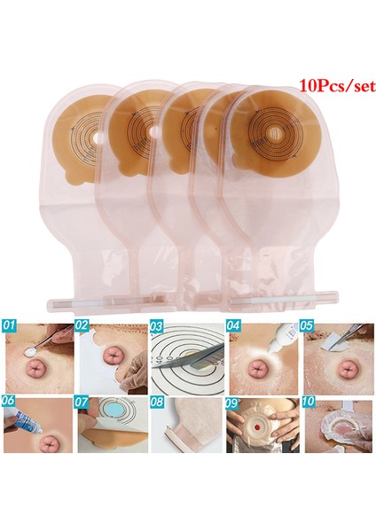 10 Adet Kolostomi Çantaları 25-60MM Stoma Kese Çanta Tek Parça Açık Klip Ostomi Çantaları (Yurt Dışından) fiyatları