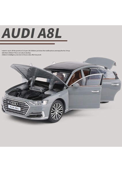 A8 Alaşım Araba Modeli Diecast Metal Oyuncak Araçlar Araba Modeli Yüksek Simülasyon Ses ve Işık Koleksiyonu Oyuncak (Yurt Dışından)