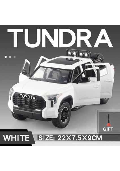Büyük Toyota Tundra Suv Model Araba Diecast Minyatür Metal Araba Off-Road Araç Koleksiyonu Ses Işık Oyuncağı Lar Için (Yurt Dışından)