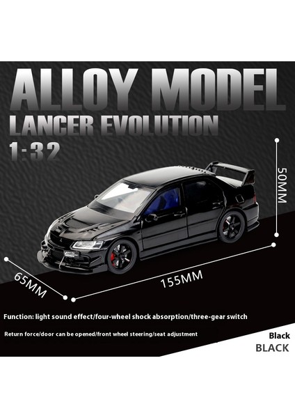 Jdm Mitsubishi Lancer Evolution Dokuzuncu Süper Yarış Metal Alaşım Pres Döküm Model Araç Açık Koleksiyon Hobi Butik Hediye (Yurt Dışından)