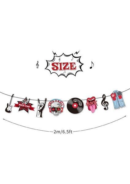 Rock And Roll Balonlar Video Not Gitar Bandı Mikrofon Mutlu Doğum Günü Afiş Parti Dekorasyon Müzik Radyo Kek Toppers Balonlar (Yurt Dışından) fiyatları