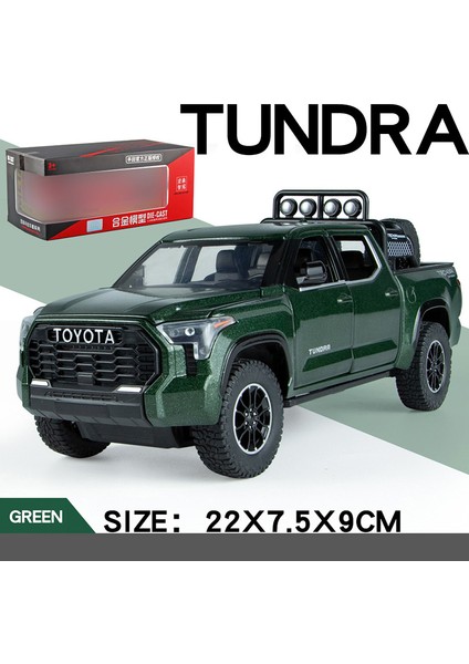 Büyük Toyota Tundra Suv Model Araba Diecast Minyatür Metal Araba Off-Road Araç Koleksiyonu Ses Işık Oyuncağı Lar Için (Yurt Dışından)