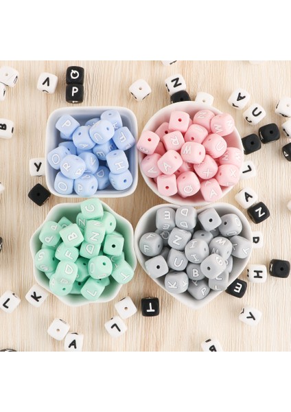 100 Adet 12 mm Silikon Mektup Boncuk Silikon Yuvarlak Boncuk Dağınık Boncuklar Gıda Sınıfı Diy Bilezik Kolye Emzik Zinciri Aksesuarları (Yurt Dışından) fırsatları