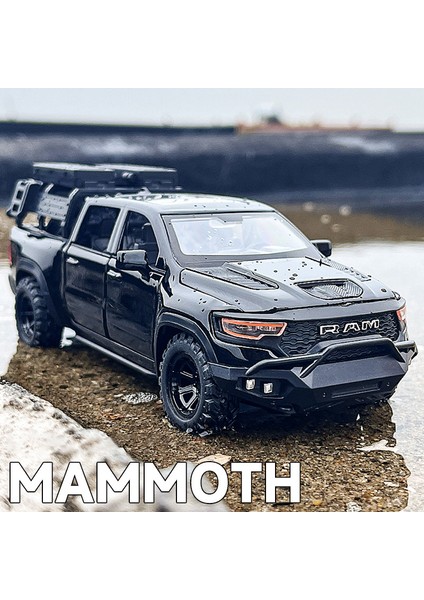 Dodge Ram 1000 Trx Mamut Picku Alaşım Araba Modeli Ses ve Işık Geri Çekin Oyuncak Koleksiyon Doğum Günü Hediyesi (Yurt Dışından) modelleri