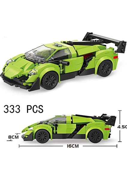 Moc Hız Şampiyonlar Süper Yarış Arabası F1 Büyük Araç Yarış Modeli Yapı Taşları Tuğla Spor Kamyonet Şehir Tekniği Oyuncak (Yurt Dışından)