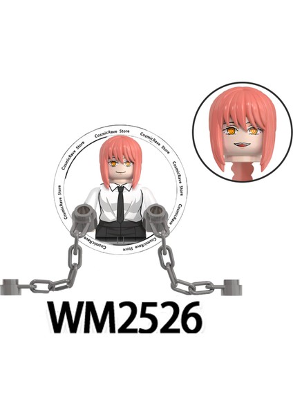 Testere Adam Denji ve Pochita Yapı Taşları Model Seti - Katana ile Mafsallı Anime Figürü Stem Koleksiyonluk WM6159/KT1067 (Yurt Dışından)