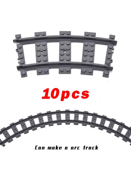 Moc Şehir Tuğla Tren Esnek Inşaat Parçaları Demiryolu Eğrisi Parça R104 Yapı Taşları Model Aksesuarları Uyumlu 53401 (Yurt Dışından)