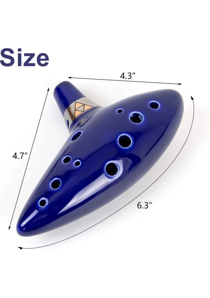 Ocarina 12 Ton Alto C Seramik Ocarina Müzik Aleti Şarkı Kitabı Boyun Dize Boyun Kordon Taşıma Çantası Mavi (Yurt Dışından) modelleri