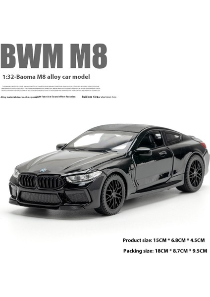 Bmw M8 Alaşım Araba Modeli Ses ve Işık Yaylı Aksiyon Oyun Odası Oyuncak ve Koleksiyoncu Öğesi (Yurt Dışından)