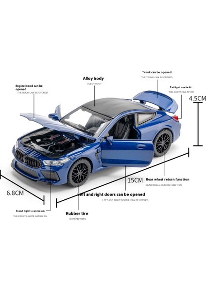 Bmw M8 Alaşım Araba Modeli Ses ve Işık Yaylı Aksiyon Oyun Odası Oyuncak ve Koleksiyoncu Öğesi (Yurt Dışından) fırsatları