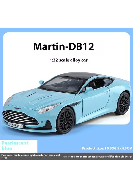 Aston Martin DB12 Gt Supercar Alaşım Döküm Metal Model Araba Cafe Ekran Dekoratif Süsler Hediye Erkek Arkadaşı ile Tatil (Yurt Dışından)