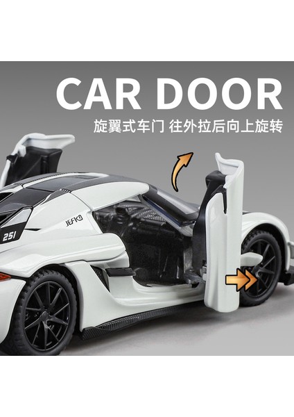 Gemera Süper Spor Araba Alaşım Döküm Metal Model Araba Ses ve Işık Hobi Koleksiyon Erkek Arkadaşı Için Trendy Süs Hediye (Yurt Dışından) fırsatları