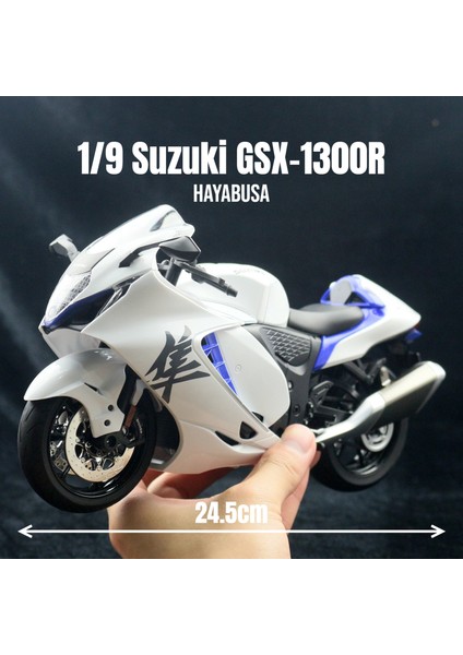 1/9 Suzuki Hayabusa GSX-1300R Oyuncak Motosiklet Yarış Modeli Diecast Minyatür Büyük Boy Lightable Koleksiyonu Hediye Boy (Yurt Dışından) fiyatları