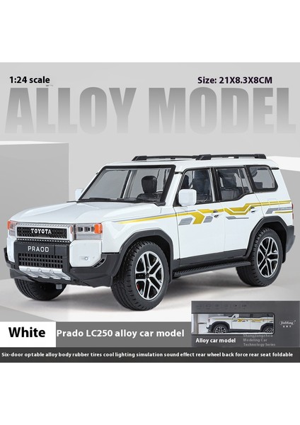 Toyota Land Cruiser Prado 2025 Off Road Araç Alaşım Pres Döküm Model Araba Ses ve Işık Hobi Koleksiyon Lar Için (Yurt Dışından)