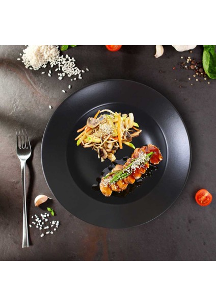 Delta Makarna Tabağı - 26 Cm - Siyah