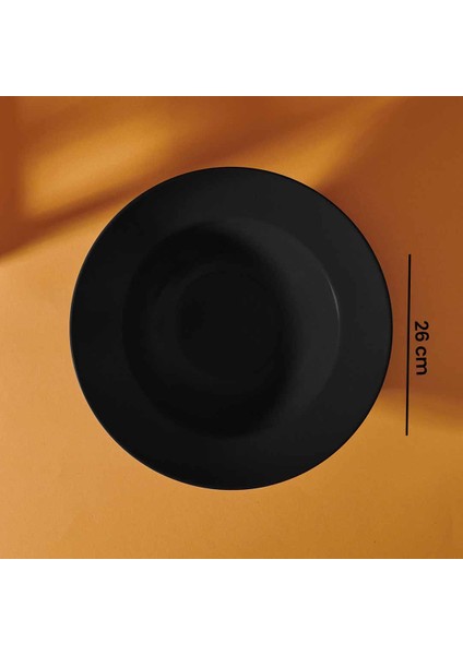 Delta Makarna Tabağı - 26 Cm - Siyah