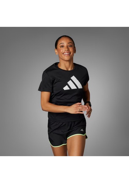 RUN IT TEE Siyah Kadın Kısa Kol T-Shirt