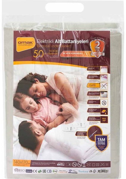 King Size Elektrikli Battaniye - 140x170 cm fırsatları