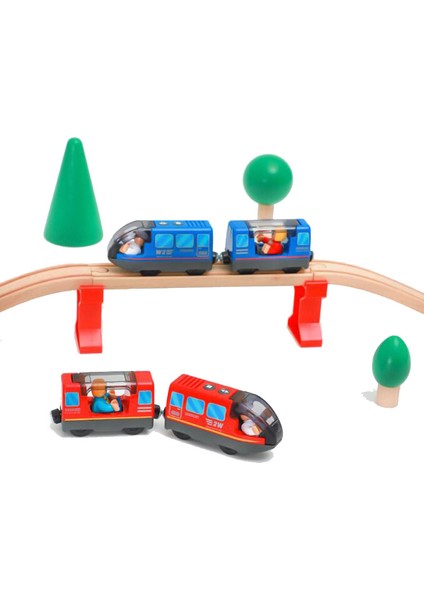 Lar Elektrikli Tren Seti Lokomotif Manyetik Tren Araba Döküm Yuvası Oyuncak Ahşap Tren Için Uygun Demiryolu Parça Oyuncaklar Lar Için Hediye (Yurt Dışından)