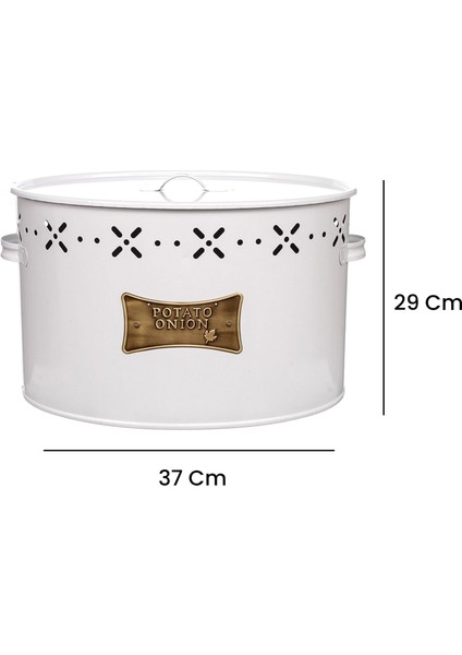 Metal Bölmeli Patates Soğan Kovası - Beyaz - 18 Lt fırsatları