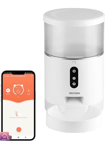 Kameralı Ve Sesli Akıllı Mama Kabı - Beyaz fiyatları