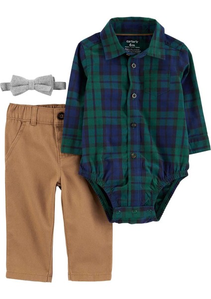Carter's Erkek Bebek Alt Üst Set 3'lü Paket