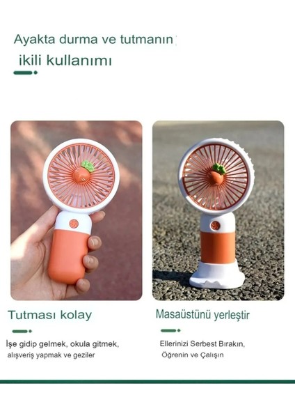 Oyuncak Masgot Figürlü Mini Fan Şarjlı El Vantilatörü Taşınabilir Soğutucu Vetelefon Tutucu.