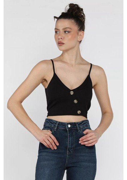 Kadın Ip Askılı Asimetrik Düğmeli Pedli Fitilli Büstiyer P-00016103 fiyatları