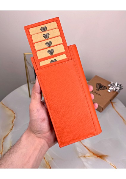 Telefon Bölmeli - Hakiki Deri Cüzdan - Mıknatıslı - Büyük Paraportföy 2047