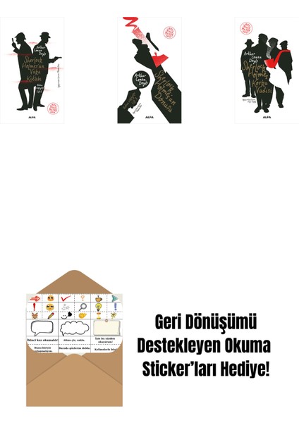 Sherlock Holmes’un Vaka Kitabı + Sherlock Holmes'un Dönüşü + Sherlock Holmes - Korku Vadisi + Okuma Sticker'ları