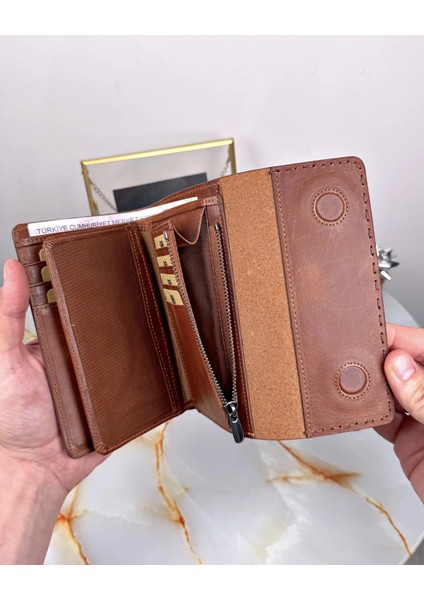 Hakiki Deri Saraciye Dikişli Çok Bölmeli Kadın Cüzdan 2095 fırsatları