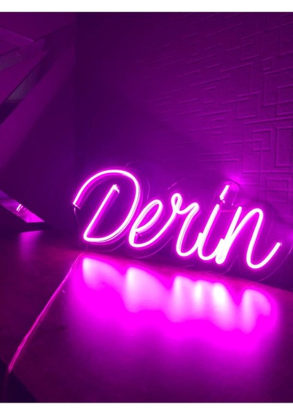 Elite (Açıklamayı Okuyunuz) 1-5 Karakter Isimli Neon LED Işıklı Yazı 1 Adet
