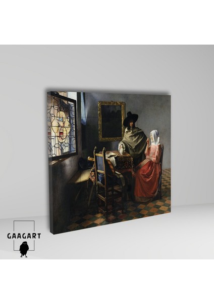 Kare Kanvas Tablo Ünlü Eserler Ohannes Vermeer The Wine Glass fiyatları