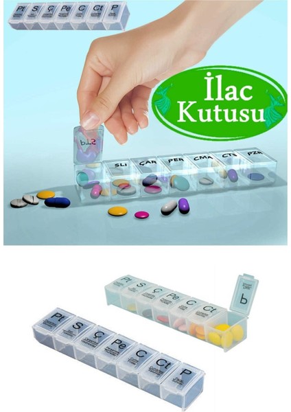Haftalık Günlük Saklama Kutusu 7 Günlük Saklama Kabı