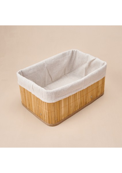 Bambu 3'lü Organizer Sepet - Bej