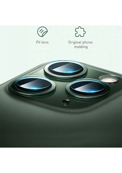 Baseus iPhone 11 Pro 11 Pro Max Tempered Kamera Lens Koruma Camı 2SET-(5775) - MCT1035-6787