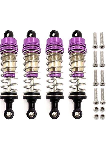 4 Adet Metal Yağ Amortisör Damperi Wltoys 144001 144010 124007 124016 124017 124018 1240190 Rc Araba Parçaları, Mor (Yurt Dışından)