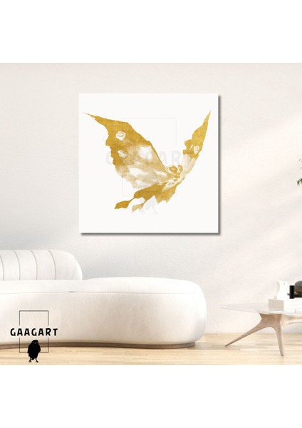 Kare Kanvas Tablo Ünlü Eserler Katsushika Hokusai Altın Kelebek