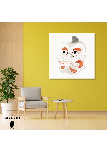 Kare Kanvas Tablo Ünlü Eserler Katsushika Hokusai Japanese Mask
